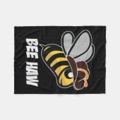 Funny Bee Haw Bumble Bee Graphic Cowboy Pet Fleece Deken (Voorkant (Horizontaal))