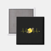 Funny Bee Heartbeat Hive Natuur zoemend insect Lov Magneet (Voorkant / Achterkant)