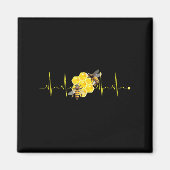 Funny Bee Heartbeat Hive Natuur zoemend insect Lov Magneet (Voorkant)