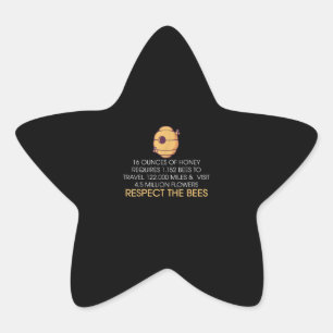 Funny Bee Hive Gift   Honingbijenkruitjes Ster Sticker