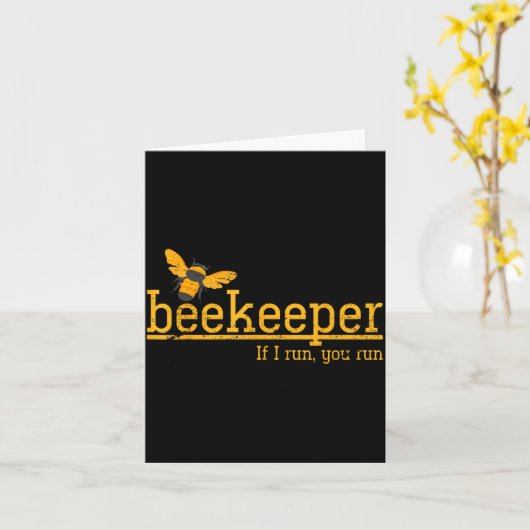 Funny Bee Hive Honey Lover Gift Beekeeper Kaart (Gele Bloem)