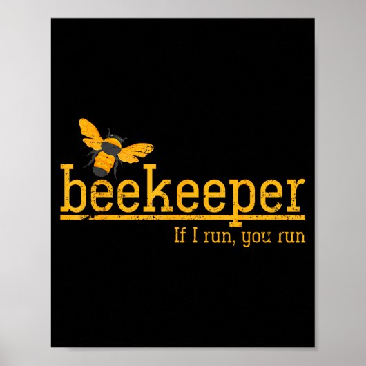 Funny Bee Hive Honey Lover Gift Beekeeper Poster (Voorkant)