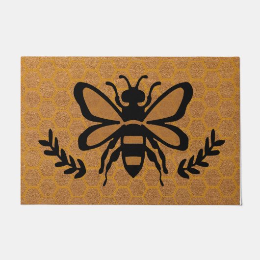 Funny Bee Love Mat, Schattige Bee Decor Tapijt Deurmat (Voorkant)