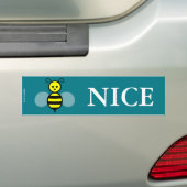 Funny Bee Nice Bumpersticker (Op auto)