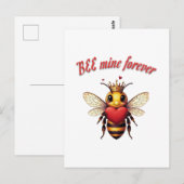 Funny Bee Pun Valentine Briefkaart (Voorkant / Achterkant)