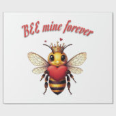 Funny Bee Pun Valentine  Cadeaupapier (Vlak)