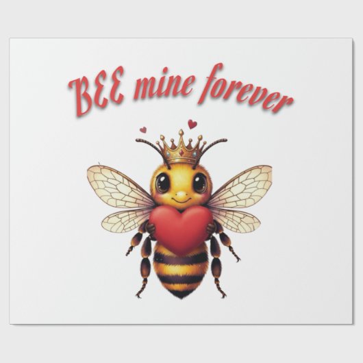 Funny Bee Pun Valentine Cadeaupapier (Vlak)