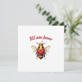 Funny Bee Pun Valentine Kaart (Staand voorkant)
