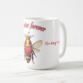 Funny Bee Pun Valentine Koffiemok (Voorkant rechts)
