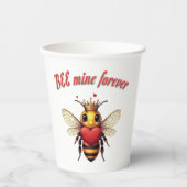 Funny Bee Pun Valentine  Papieren Bekers (Voorkant)