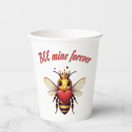 Funny Bee Pun Valentine Papieren Bekers (Voorkant)