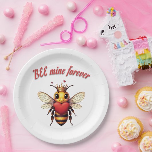 Funny Bee Pun Valentine  Papieren Bordje (Feest)
