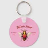 Funny Bee Pun Valentine  Sleutelhanger (Voorkant)