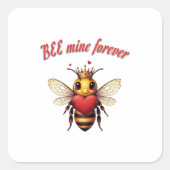 Funny Bee Pun Valentine  Vierkante Sticker (Voorkant)
