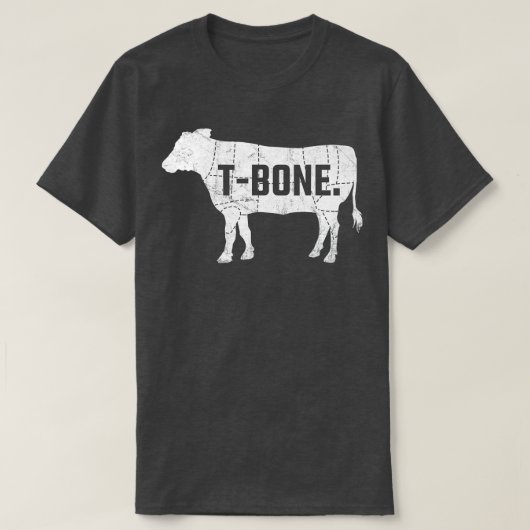 Funny Beef BBQ T-Bone Steak Shirt (Design voorkant)