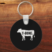 Funny Beef Bbq T-bone Steak Shirt Sleutelhanger (Voorkant)