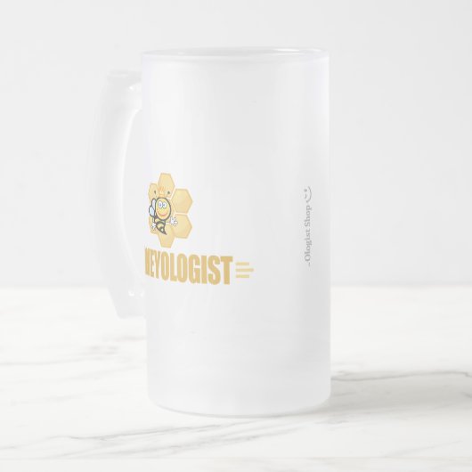 Funny Beekeeper's Matglas Bierpul (Voorkant links)