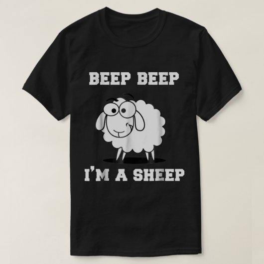 Funny Beep Beep Sheep Cartoon Design T-shirt (Design voorkant)