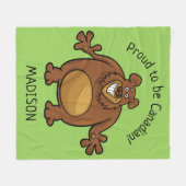 Funny Beer aangepaste tekst en kleurendekens Fleece Deken (Voorkant (Horizontaal))