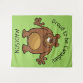 Funny Beer, aangepaste tekst en kleurentapijt Wandkleed (Voorkant (horizontaal))