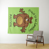 Funny Beer, aangepaste tekst en kleurentapijt Wandkleed (In Situ (horizontaal))