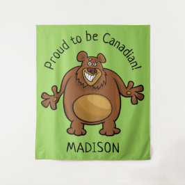 Funny Beer, aangepaste tekst en kleurentapijt Wandkleed