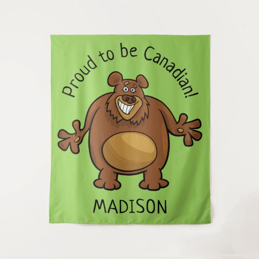 Funny Beer, aangepaste tekst en kleurentapijt Wandkleed (Voorkant)