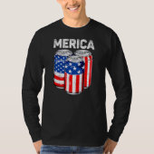 Funny Beer American Flag USA, 4 juli Drink T-shirt (Voorkant)