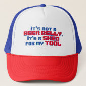 Funny Beer Belly Shed voor Mijn tool Trucker Pet (Voorkant)