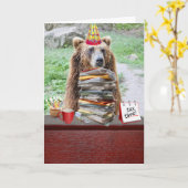 Funny Beer Birthday Kaart voor BD in feb/mar (Gele Bloem)