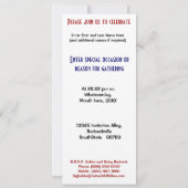 Funny Beer Bottle Birthday Party Invitation Kaart (Achterkant)