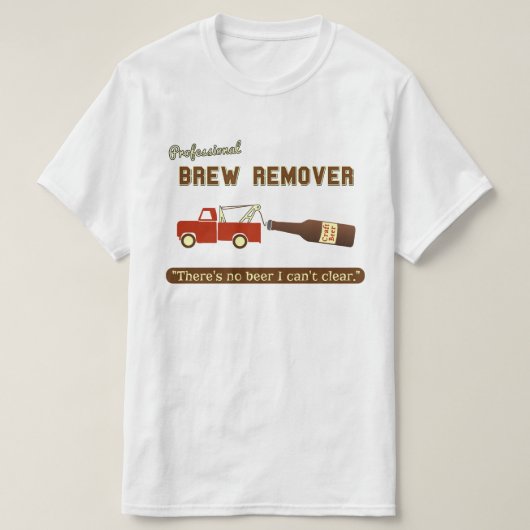 Funny Beer Brew Tow Truck T-shirt (Design voorkant)