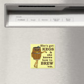 Funny Beer Brewer Magneet (Insitu (Vaatwasser))