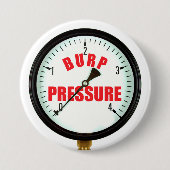 Funny Beer Burp Pressure Gage Button (Voorkant)