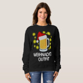 Funny beer Christmas outfit men's motif Christmas Trui (Voorkant volledig)