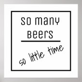 Funny Beer citeert beroemde Gezegden Poster (Voorkant)