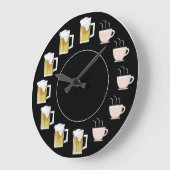 Funny Beer & Coffee Clock  Grote Klok (Hoek)