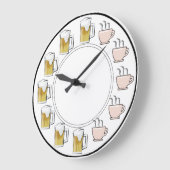 Funny Beer & Coffee Clock  Grote Klok (Hoek)