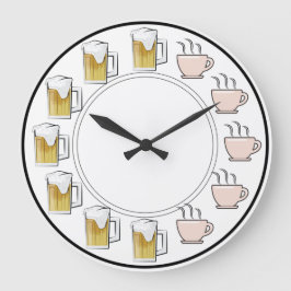 Funny Beer & Coffee Clock Grote Klok