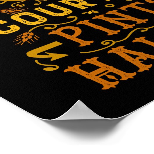 Funny Beer Dad Bod Fathers Humoureus Antiek Poster (Hoek)