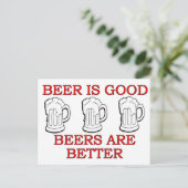 Funny Beer Design Briefkaart (Staand voorkant)