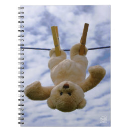 Funny beer die hangt te drogen. notitieboek