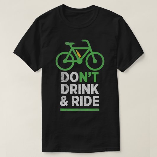 Funny Beer Dont Drink Ride Mountainbike T-shirt (Design voorkant)