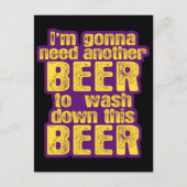 Funny Beer Drink Briefkaart (Voorkant)