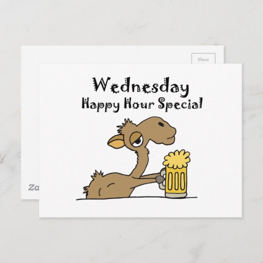 Funny Beer Drink Camel Briefkaart (Voorkant / Achterkant)