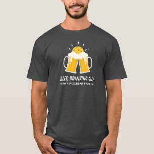Funny Beer Drink Guy met een Pickleball Probleem T-shirt