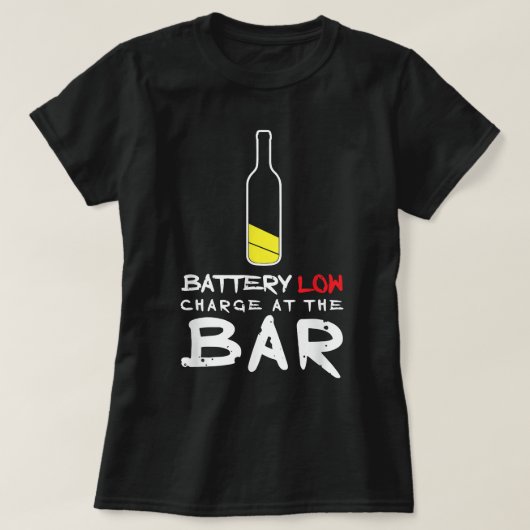 Funny Beer Drink het tarief op de Bar Alcohol voor T-shirt (Design voorkant)