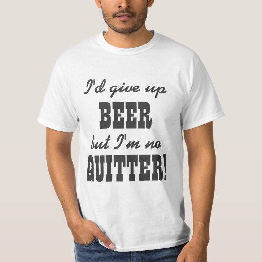 Funny Beer Drink Humor T-shirt (Voorkant)