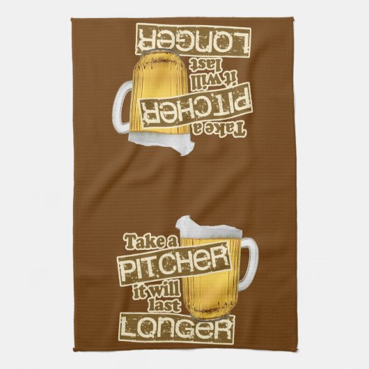 Funny Beer Drink Humor Theedoek (Verticaal)