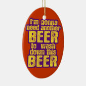 Funny Beer Drink Keramisch Ornament (Rechts)